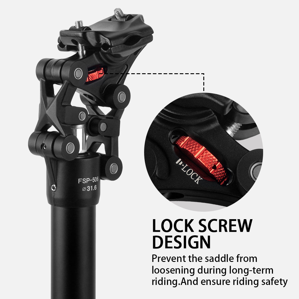FASTace Suspension Bike Seat Post 27.2/30.9/31.6mm 20mm Travel Bicycle Seatpost