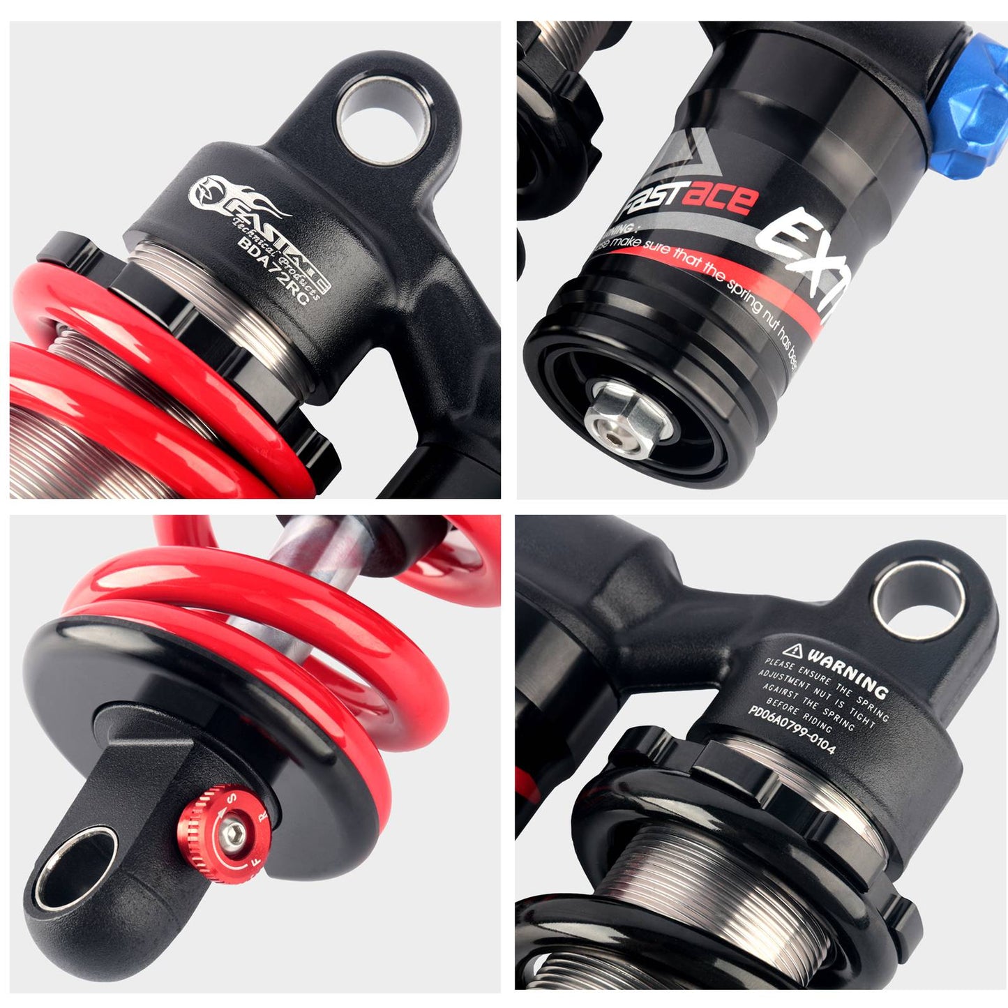FASTACE BDA72RC Original Factory Downhill Rear Shock Absorber Suspension 450LBS 550LBS For Surron Talaria Sting eBike MTB