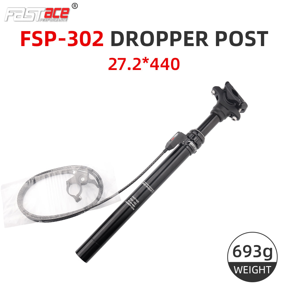 FASTACE Dropper Seatpost MTB 125mm Travel 27.2/30.9/31.6mm Internal External Cable Routing Remote