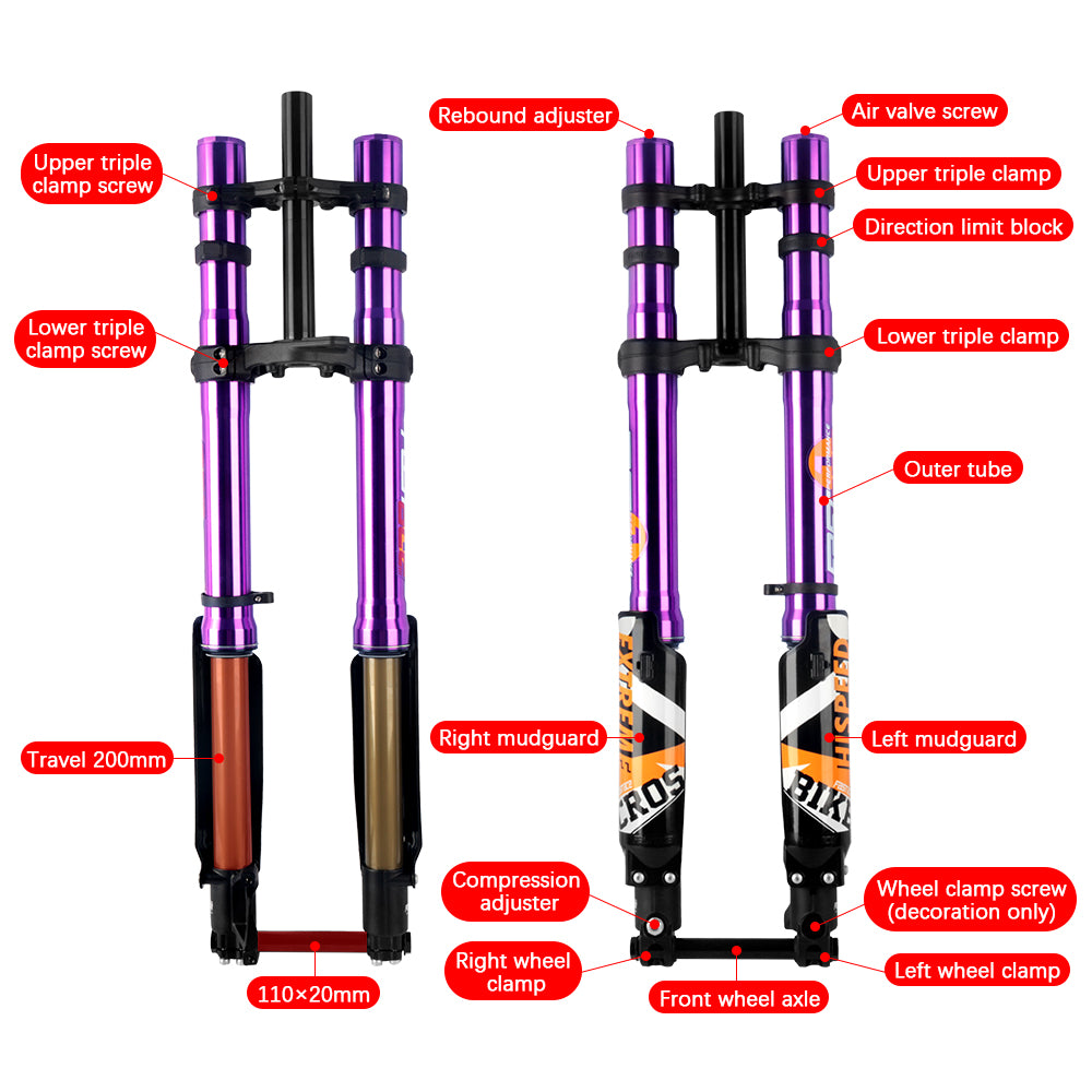 FASTACE ALX13RC 2.0 Original Factory Front Fork Suspension For Surron Light Bee Talaria MX3 Eride pro S/SS 1.0/2.0 79 Bike