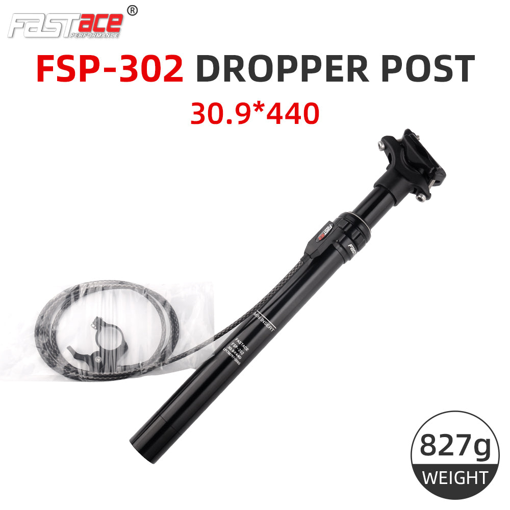 FASTACE Dropper Seatpost MTB 125mm Travel 27.2/30.9/31.6mm Internal External Cable Routing Remote