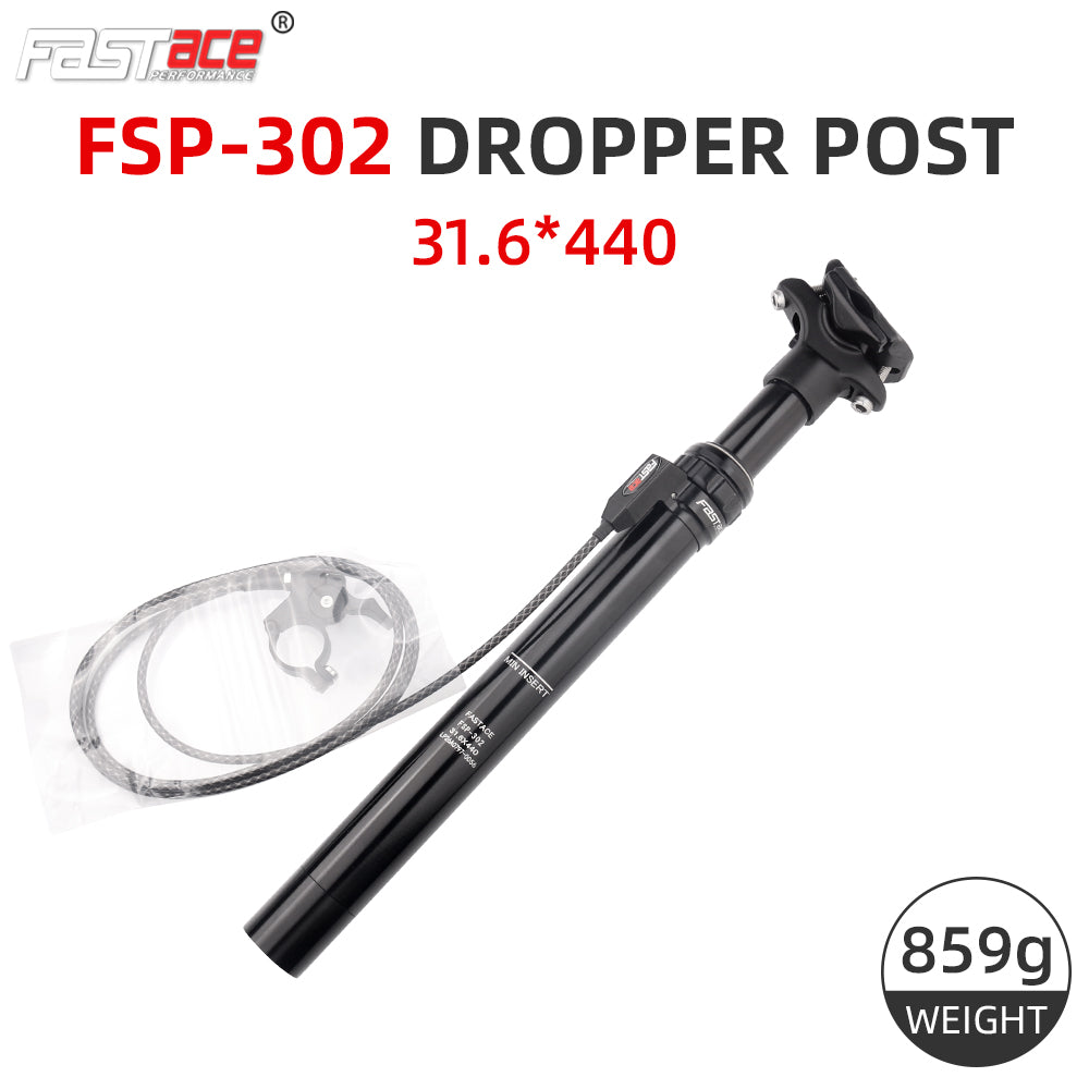 FASTACE Dropper Seatpost MTB 125mm Travel 27.2/30.9/31.6mm Internal External Cable Routing Remote