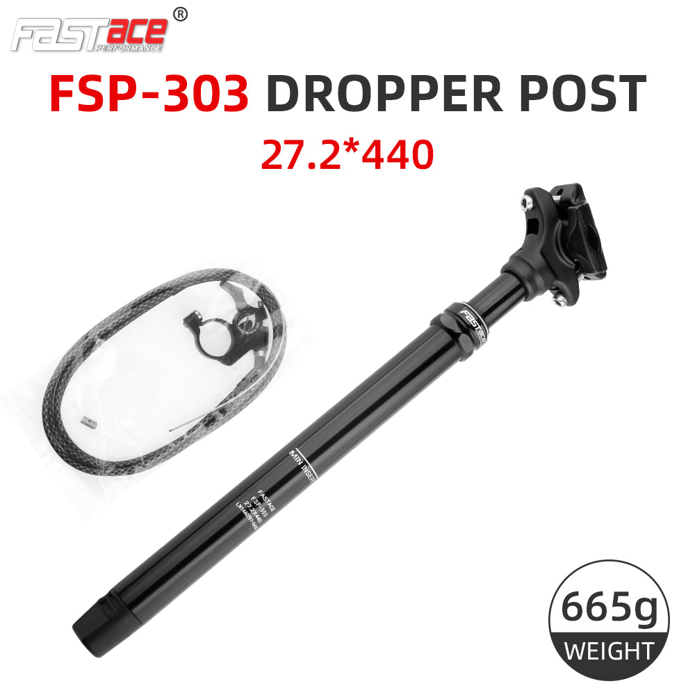 FASTACE Dropper Seatpost MTB 125mm Travel 27.2/30.9/31.6mm Internal External Cable Routing Remote