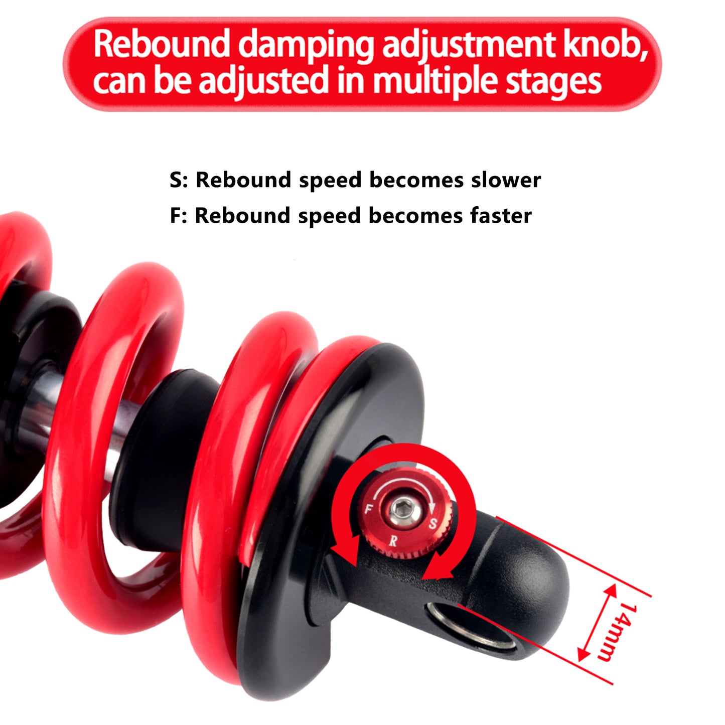 FASTACE BDA72RC Original Factory Downhill Rear Shock Absorber Suspension 450LBS 550LBS For Surron Talaria Sting eBike MTB