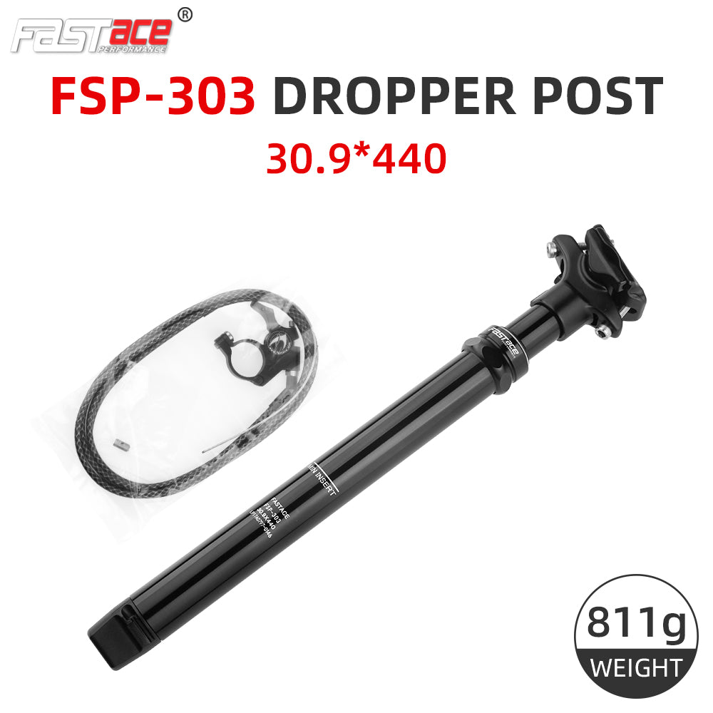 FASTACE Dropper Seatpost MTB 125mm Travel 27.2/30.9/31.6mm Internal External Cable Routing Remote