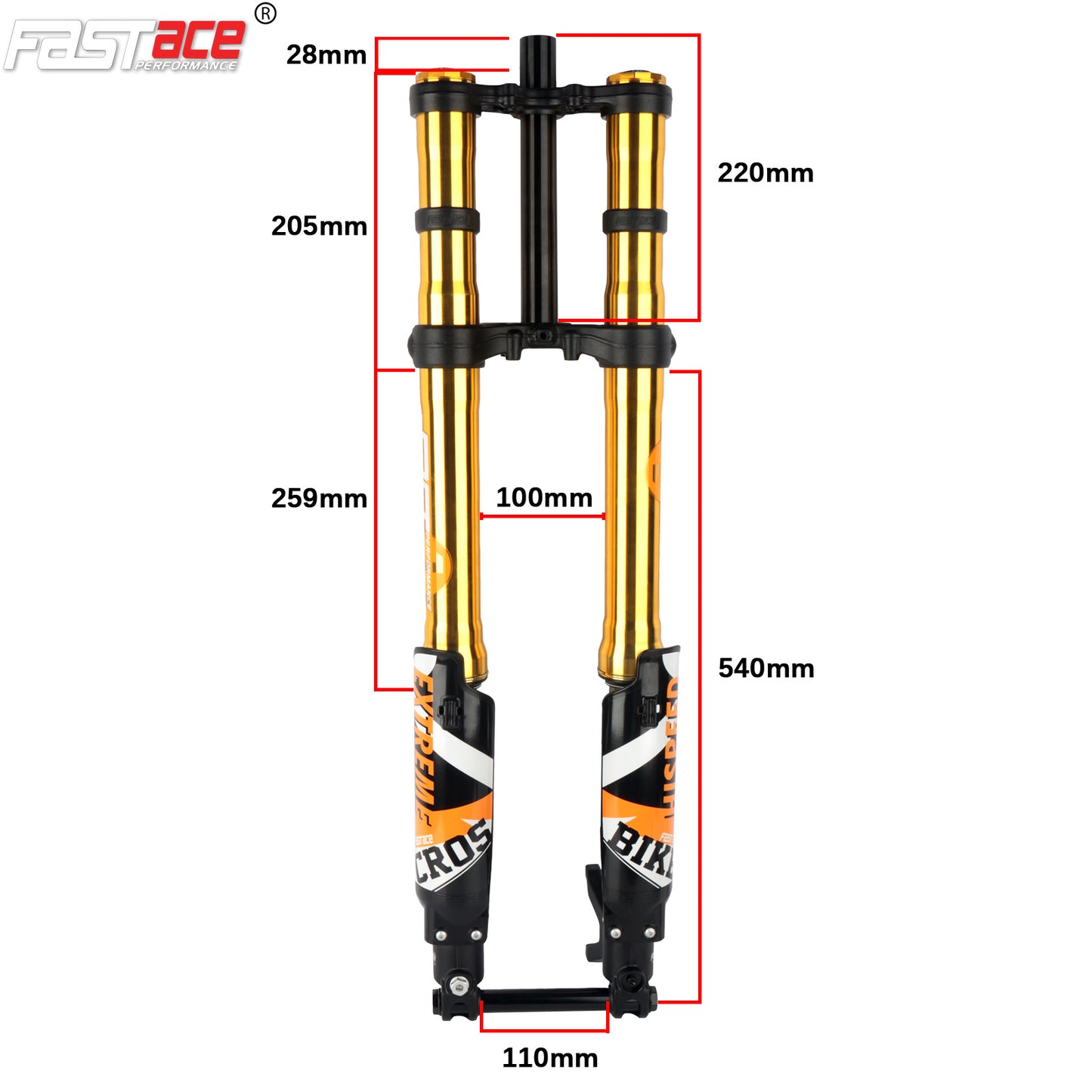 FASTACE ALX13RC 2.0 60lbs Front Fork Suspension For Surron Light Bee Talaria Sting MX3