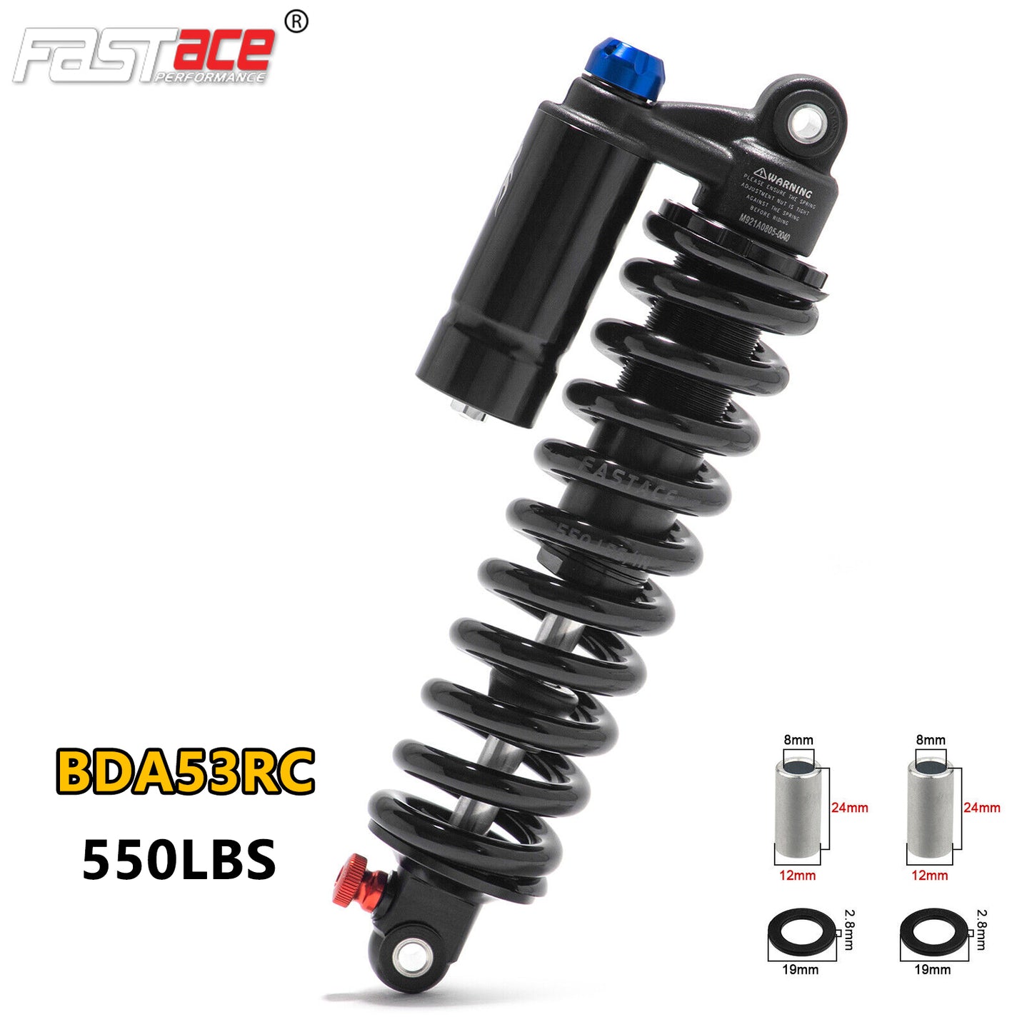 FASTACE BDA53RC Original  Factory Downhill Rear Shock Absorber Suspension 265mm 450LBS 550LBS For Surron Talaria Sting