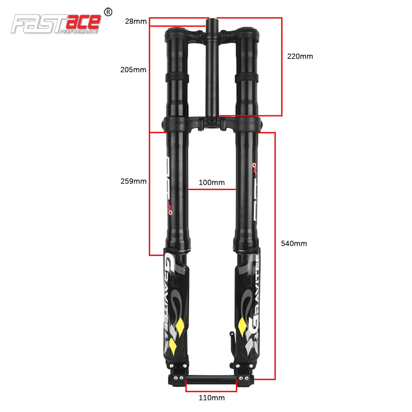 FASTACE AHX12RV Original Factory Front Fork Suspension For Surron Talaria Sting E Ride Pro SS 19" 26" 27.5" 29"