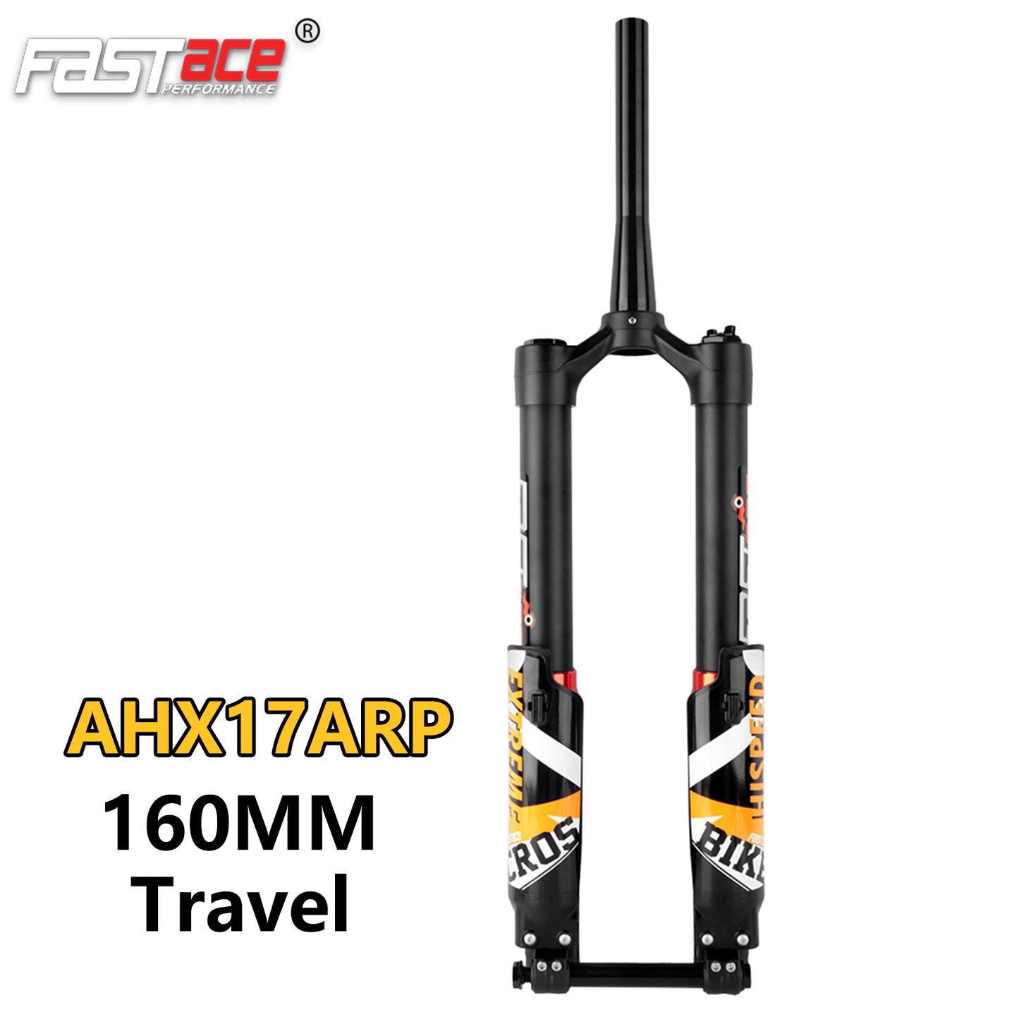 FASTACE AHX17ARP Original Factory Front Fork Suspension Tapered Aluminum Steerer Dual Disc Brake 74.2mm PM for MTB Snow Bike