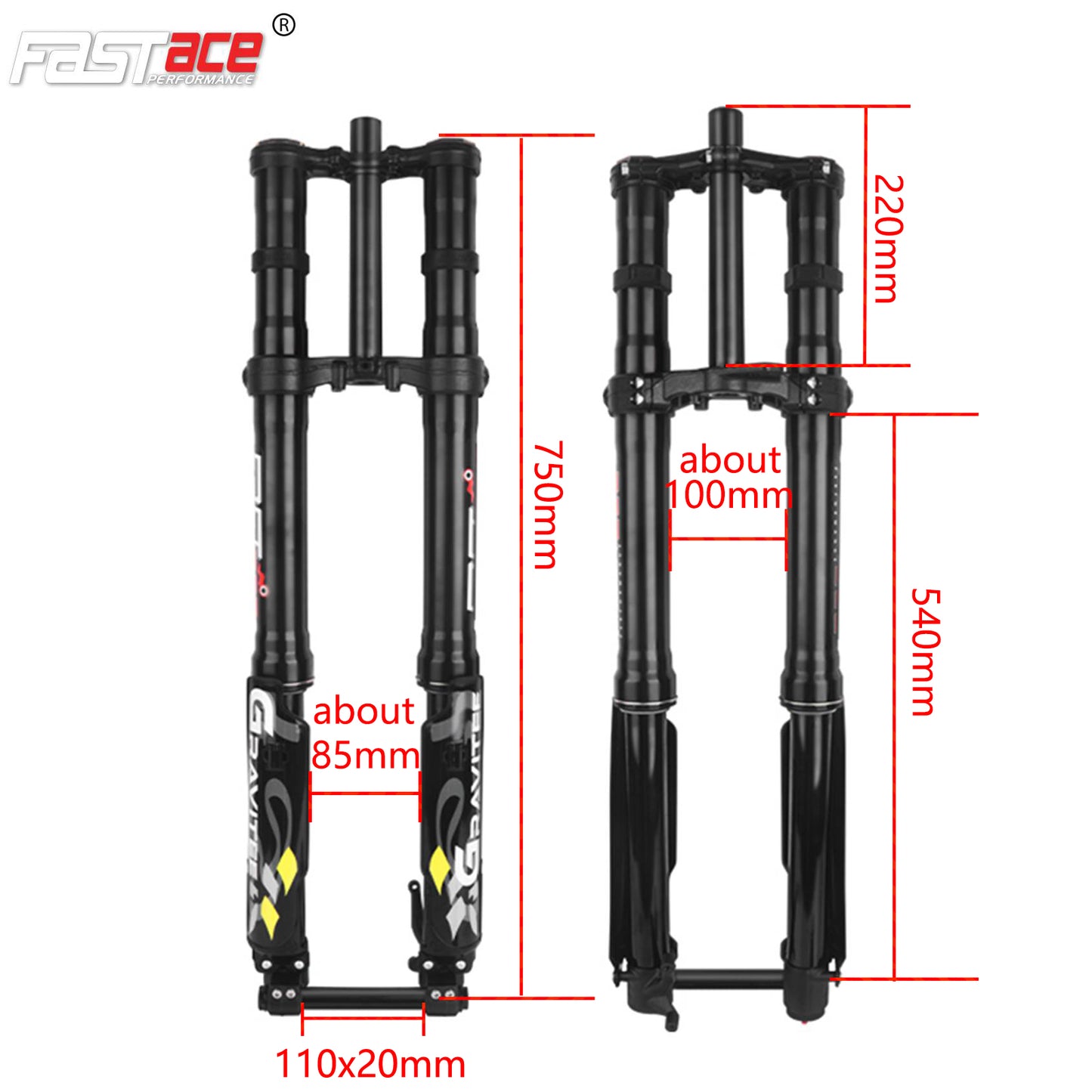 FASTACE AHX12RV Original Factory Front Fork Suspension For Surron Talaria Sting 79 Bike Falcon M / Falcon PRO (Scratched))