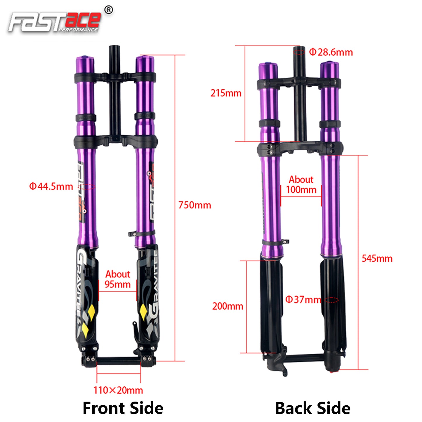 FASTACE AHX12RV Original Factory Front Fork Suspension 60LBS For Sur-Ron Light Bee X 79 Bike Falcon M / Falcon PRO  E Ride Pro SS 1.0/2.0