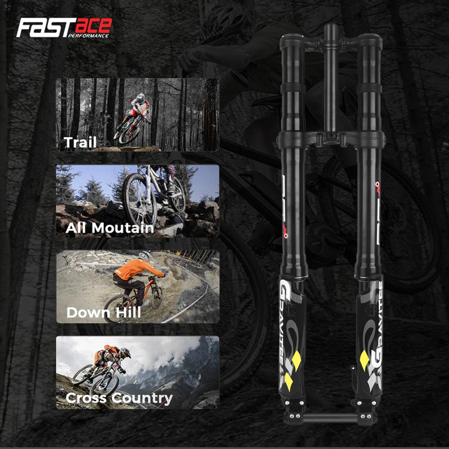 FASTACE AHX12RV Original Factory Front Fork Suspension For Surron Talaria Sting E Ride Pro SS 19" 26" 27.5" 29"