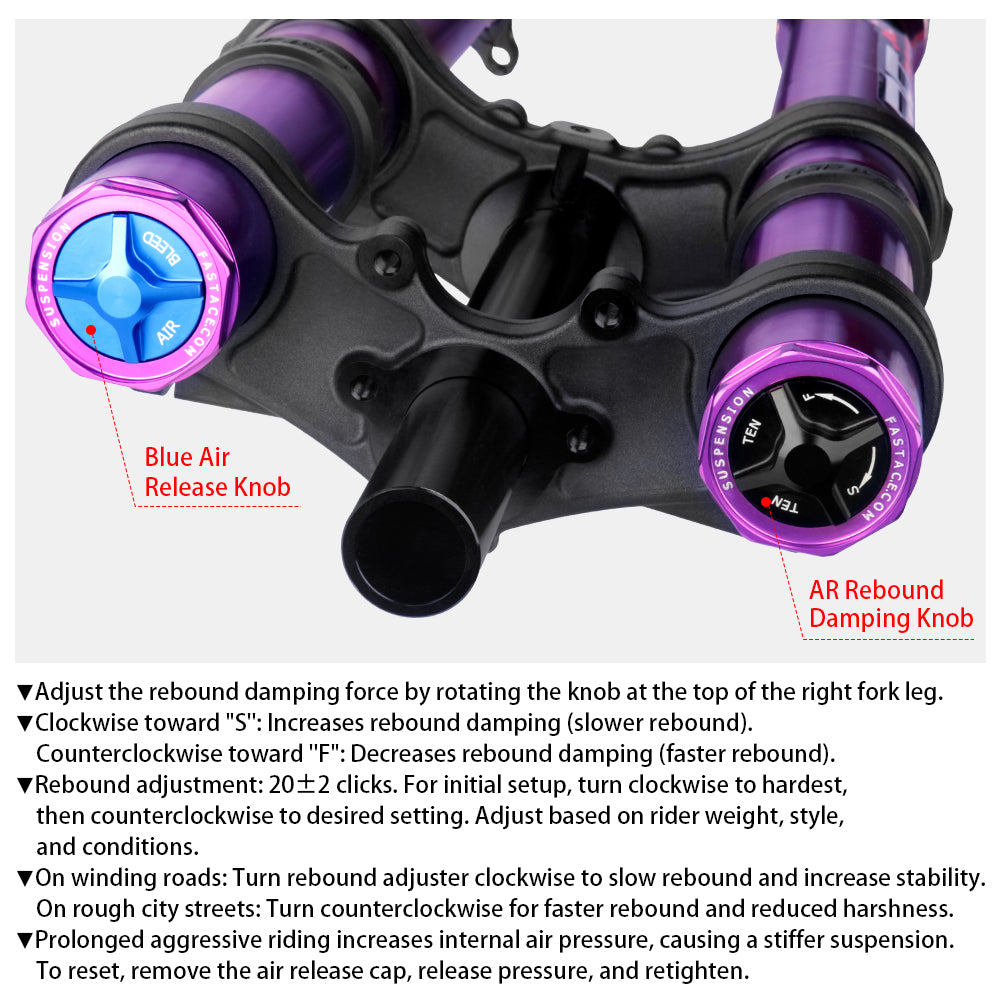 FASTACE AHX12RV Original Factory Front Fork Suspension 60LBS For Sur-Ron Light Bee X 79 Bike Falcon M / Falcon PRO  E Ride Pro SS 1.0/2.0