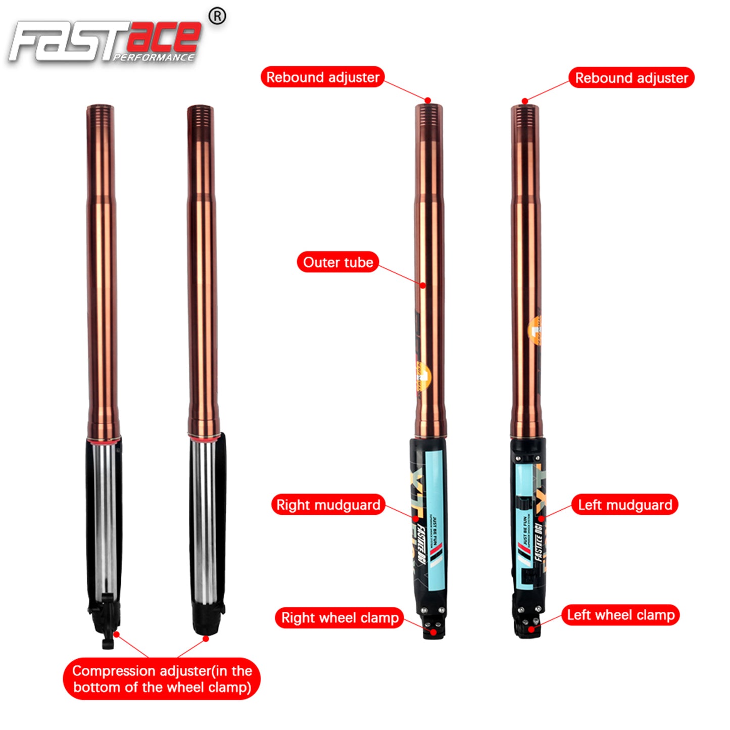 FASTACE ALX26RC Original Factory Front Fork Suspension For Sur-Ron Ultra Bee Off-Road 2023-2025 850L 250mm Travel
