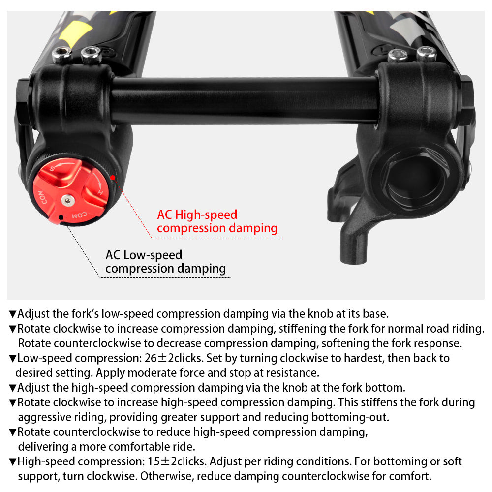 FASTACE AHX12RV Original Factory Front Fork Suspension 60LBS For Sur-Ron Light Bee X 79 Bike Falcon M / Falcon PRO  E Ride Pro SS 1.0/2.0