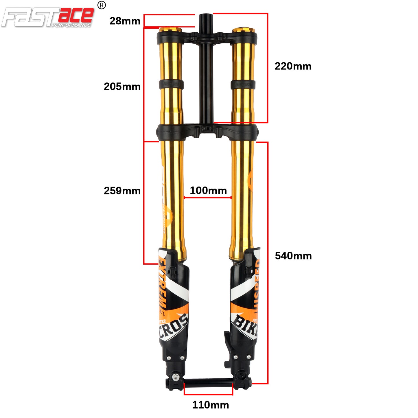 FASTACE ALX13RC 2.0 Original Factory Front Fork Suspension For Surron Talaria Sting E Ride Pro SS 19" 26" 27.5" 29"